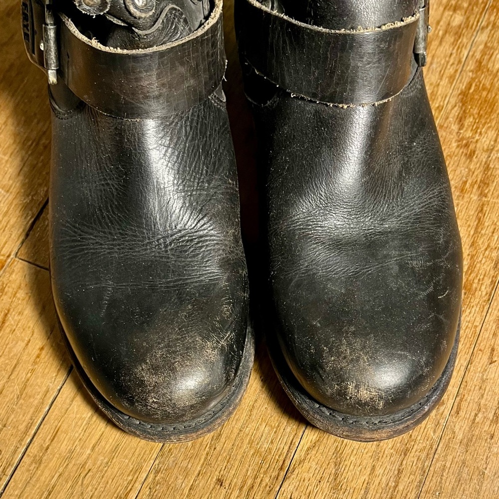 Frye Black Studded Ankle Boots - Picture 3 of 7